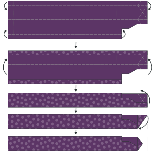 Fold and press the placket