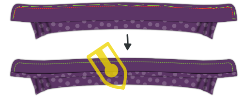 Sew your collar to the collar stands