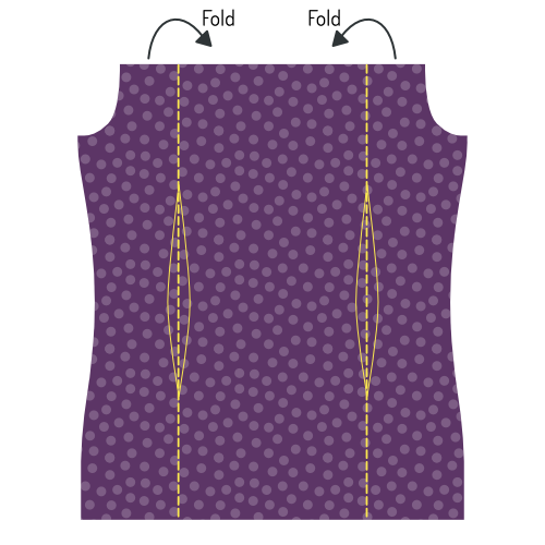 Fold the back with good sides together to close the darts